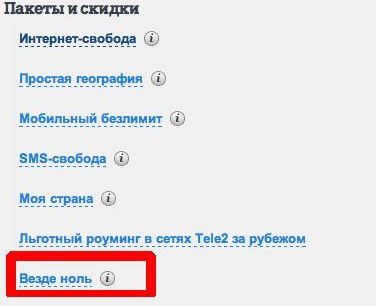Все об услуге «Везде ноль» от Теле2