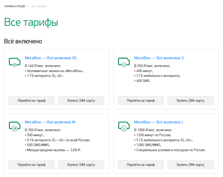 Как узнать свой тарифный план на Мегафоне